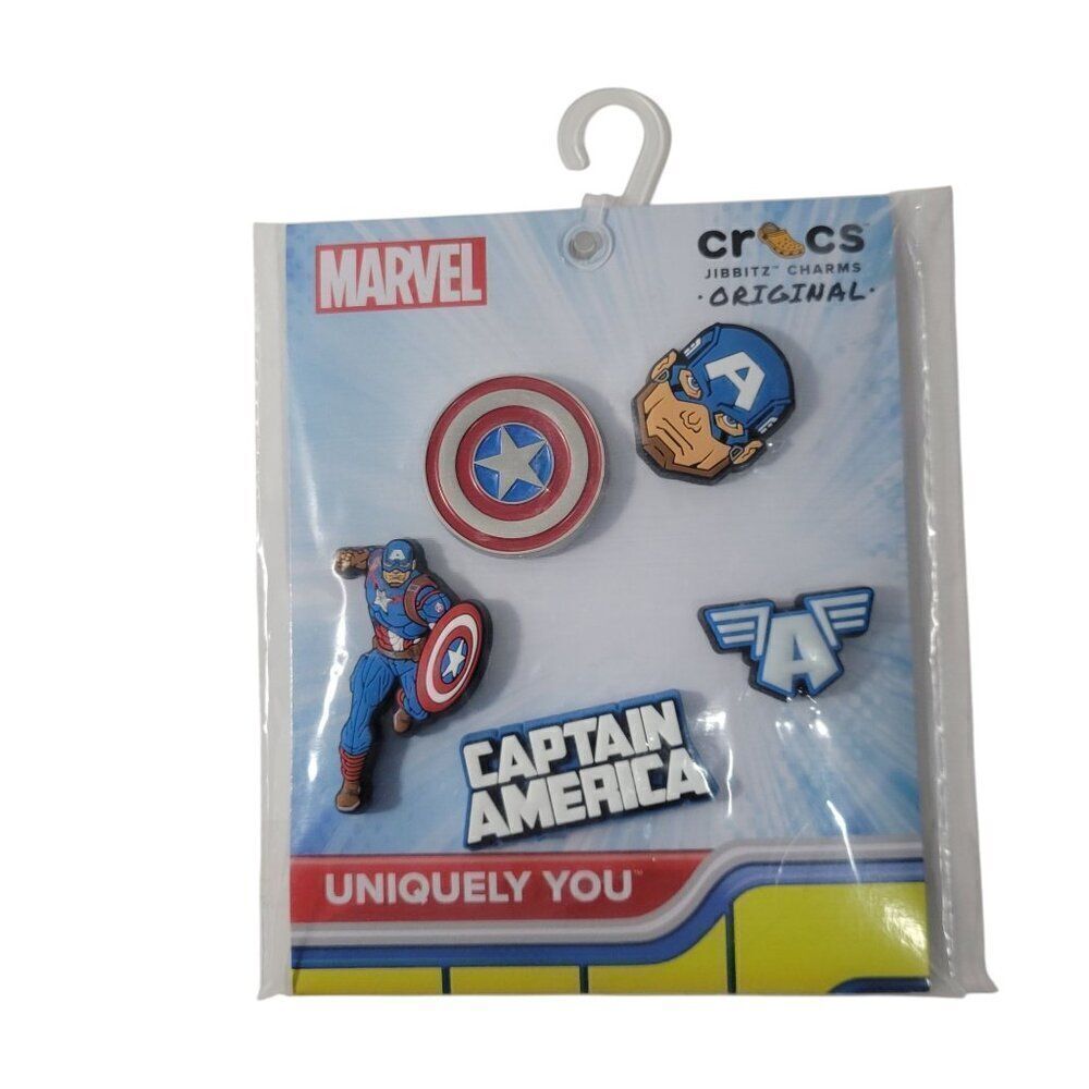 Crocs Jibbitz Shoe Charms Captain America Uniquely You Original Marvel Superhero